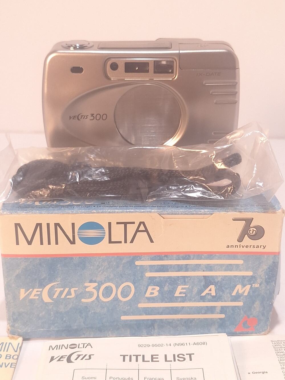 Minolta Vectis 300 APS Film Camera Lot Working + Parts Camera Manual & Box